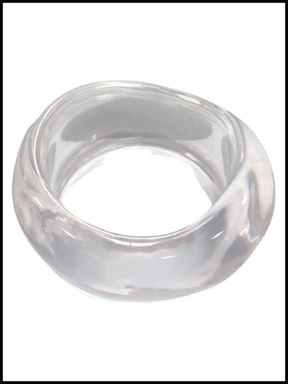 Chunky Acrylic Resin Cuff Bracelet Irregular Geometric Bangle for Women